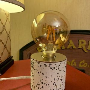 Multicolor Stone Terrazzo White Concrete Matrix Art Table Lamp Modern Design Mod